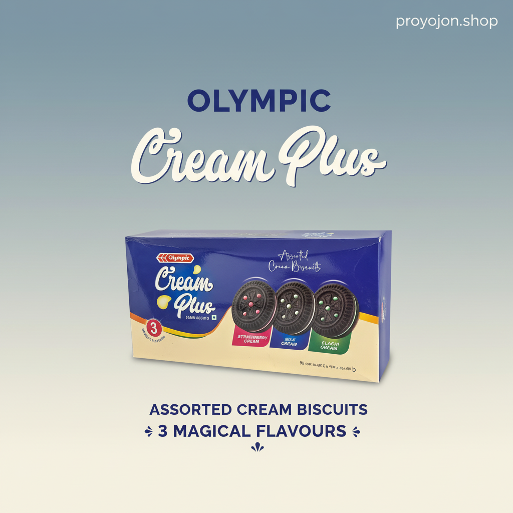 Olympic Cream Plus Biscuits – 3 Magical Flavours (40×6 Pack) 240g