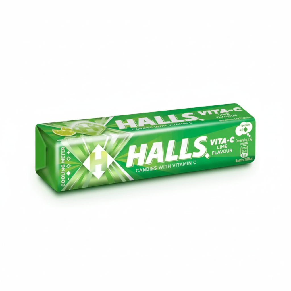 Halls Vita-C Lime Flavor Candy - 34g
