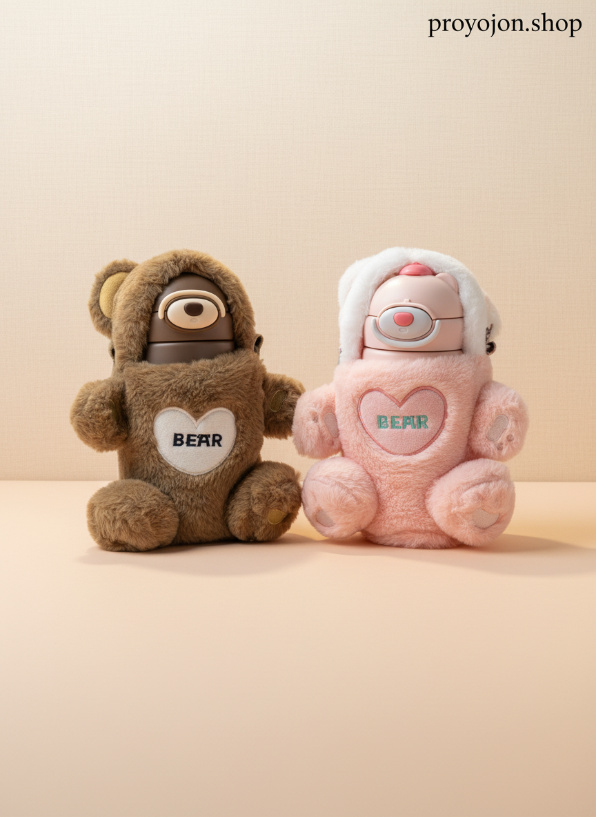 Plush Bear Water Bottle