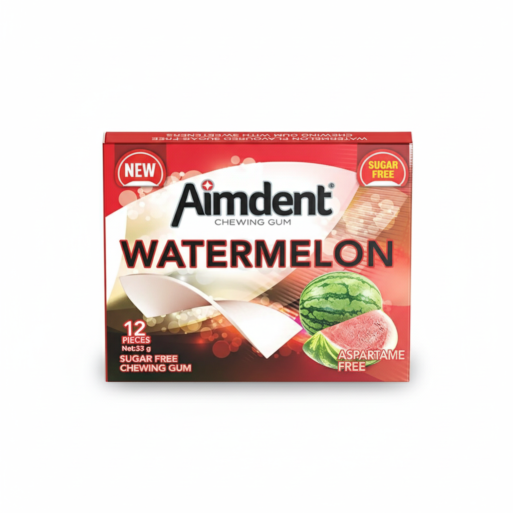 Aimdent Sugar Free Chewing Gum Watermelon 12pcs 33g