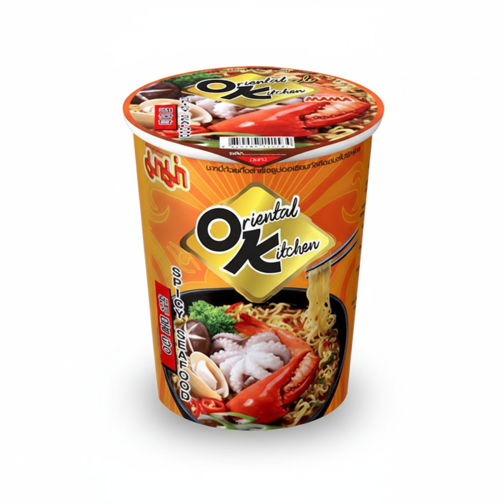Mama Instant Cup Noodles Oriental Kitchen Spicy Seafood Flavour 65g