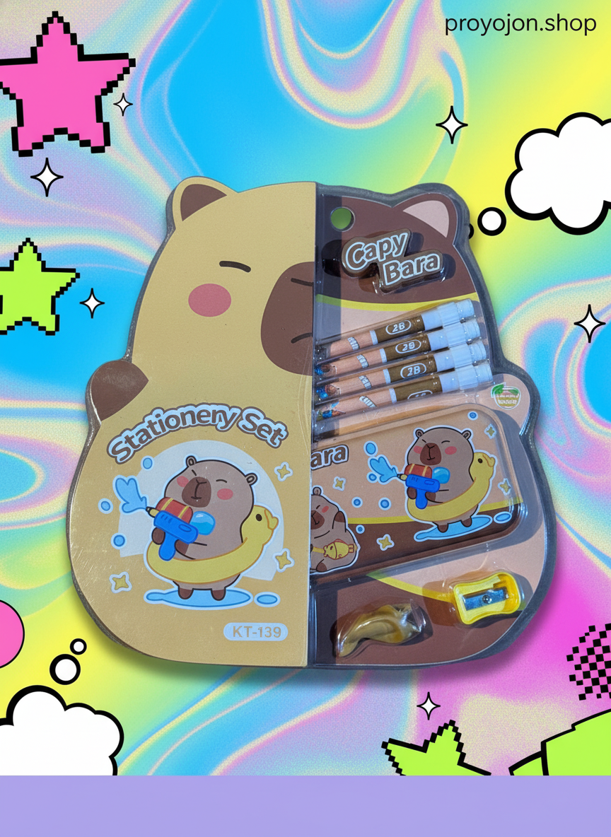 Capybara Stationery Set