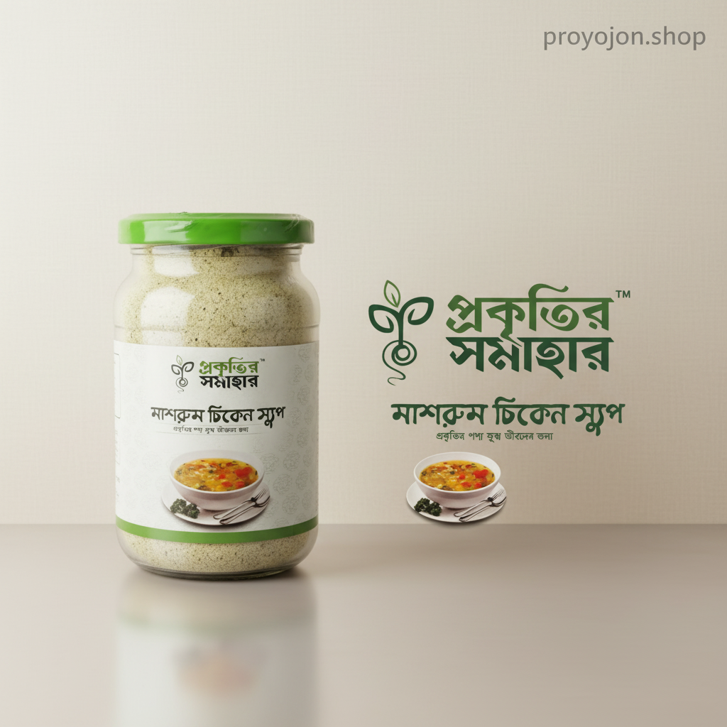 Mushroom Chicken Soup Powder 200g (প্রকৃতির সমাহার মাশরুম চিকেন স্যুপ পাউডার)