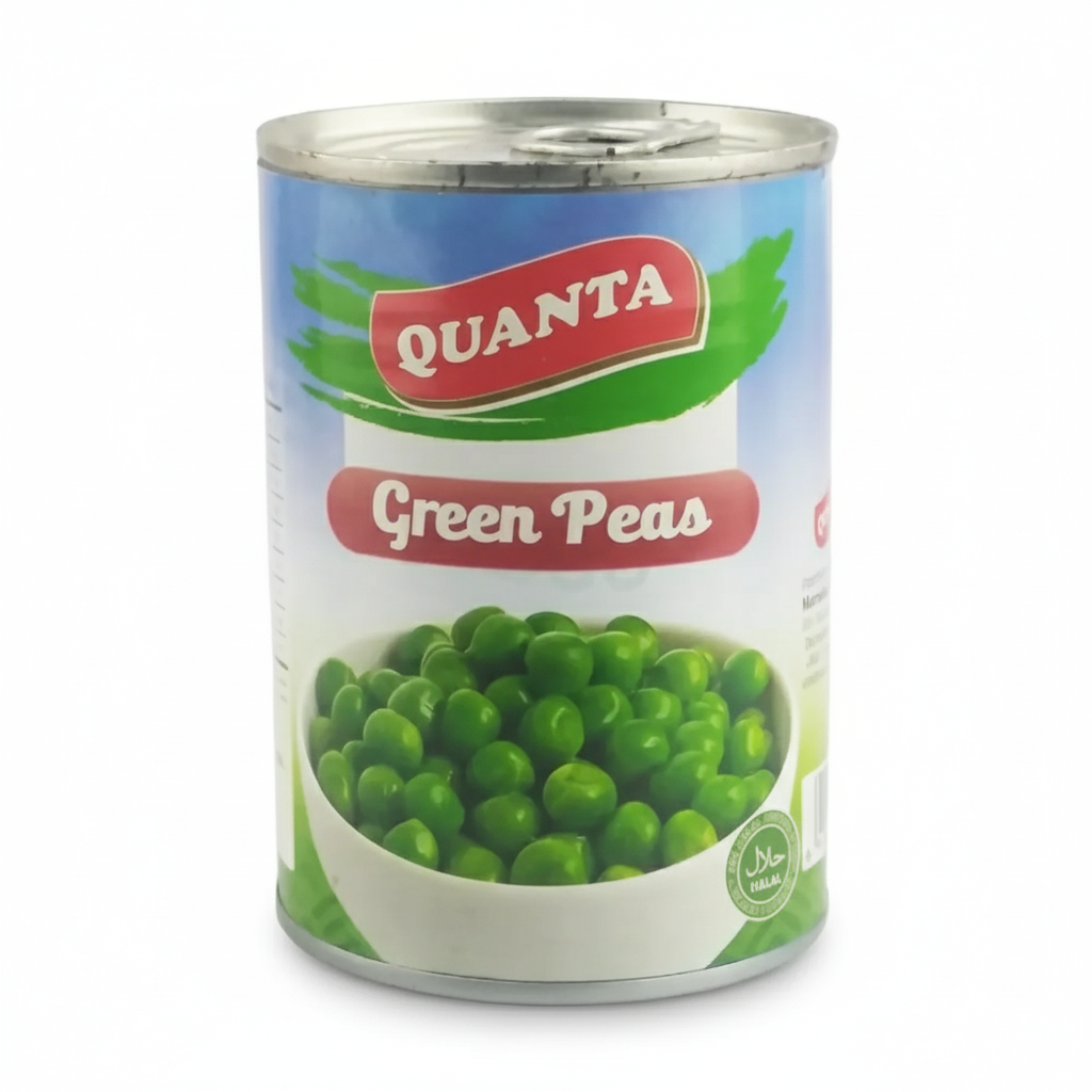 Quanta Green Peas (Can) Fresh, Nutritious, Halal & Ready to Cook 400g