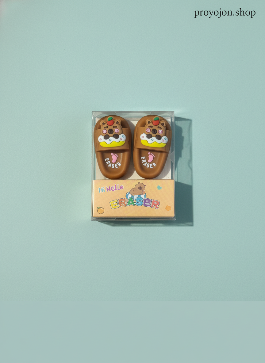 Kawaii Sandals Eraser Set