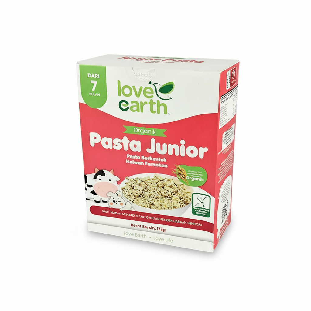 Love Earth Organic Junior Baby Pasta 7-month+ 175g Country Farm Animal Shape (Australia)