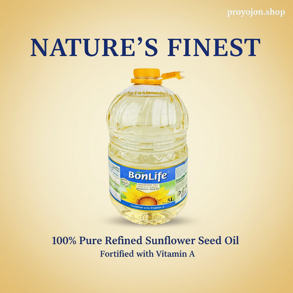 Bonlife Cholesterol Free 100% Pure Refined Sunflower Seed Oil 5000ml